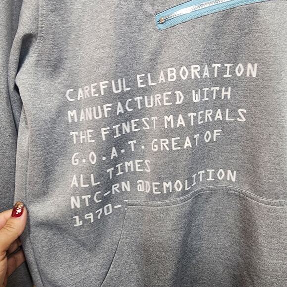 Demo Lition Gray Face Hoodie Size Medium - Picture 3 of 7